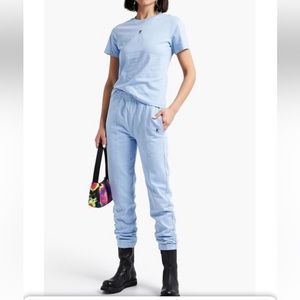 Helmut Lang Women's Blue Printed French Cotton-terry Track Pants $250 Large